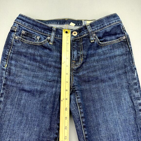 2007 Gap Women's Stretch Blue Dark Wash Bootcut Jeans Size 4A 28x27 - Picture 4 of 16